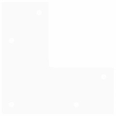 OMAXI Nohy na konferenční stolek ve tvaru vlásenky 4 ks bílé 10 cm masivní ocel 955747