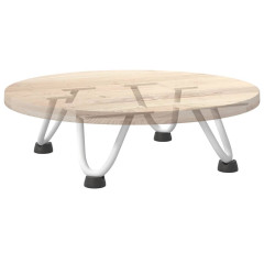 OMAXI Nohy na konferenční stolek ve tvaru vlásenky 4 ks bílé 10 cm masivní ocel 955747