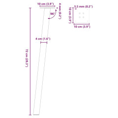 OMAXI Nohy konzolového stolku 4 ks bílé 72 cm ocelové 956584