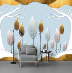 Solution Media 3D tapeta - Módní zlatý list MU9176