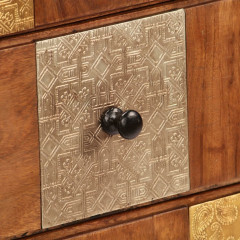 OMAXI Komoda se zásuvkami 60 x 30 x 75 cm masivní akáciové dřevo 551562