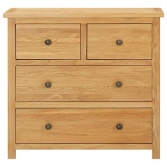 OMAXI Komoda se zásuvkami 80 x 35 x 75 cm masivní dubové dřevo 020760