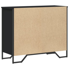 OMAXI Komoda černá 91 x 35,5 x 74,5 cm kompozitní dřevo 834684