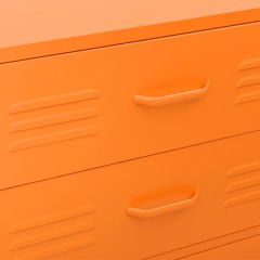 OMAXI Komoda se zásuvkami oranžová 80 x 35 x 101,5 cm ocel 565131