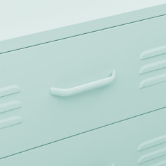 OMAXI Komoda se zásuvkami mátová 80 x 35 x 101,5 cm ocel 565155