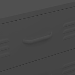 OMAXI Komoda se zásuvkami antracitová 80 x 35 x 101,5 cm ocel 565162