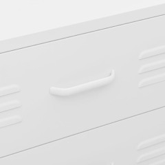 OMAXI Komoda se zásuvkami bílá 80 x 35 x 101,5 cm ocel 565186