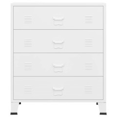 OMAXI Industriální komoda se zásuvkami bílá 78 x 40 x 93 cm kov 699515