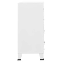 OMAXI Industriální komoda se zásuvkami bílá 78 x 40 x 93 cm kov 699515