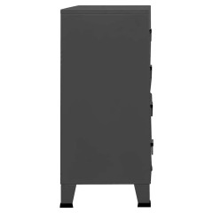 OMAXI Industriální komoda se zásuvkami antracitová 78x40x93 cm kov 699522