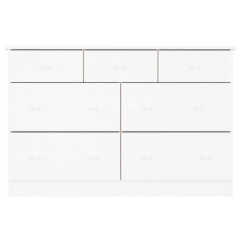 OMAXI Komoda ALTA bílá 112 x 35 x 73 cm masivní borové dřevo 886547