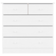 OMAXI Komoda ALTA bílá 77 x 35 x 73 cm masivní borové dřevo 886561