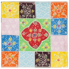 OMAXI Komoda Vícebarevný 30 x 30 x 90 cm Masivní magnovníkové dřevo 413666