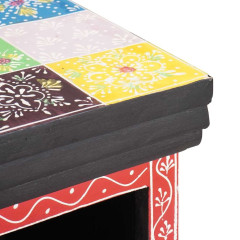 OMAXI Komoda Vícebarevný 30 x 30 x 90 cm Masivní magnovníkové dřevo 413666