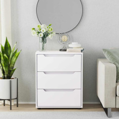 OMAXI Příborník VISNES bílý 60x40x73 cm kompozitní dřevo 783134