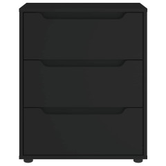 OMAXI Příborník VISNES černý 60x40x73 cm kompozitní dřevo 783141