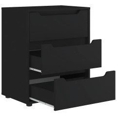 OMAXI Příborník VISNES černý 60x40x73 cm kompozitní dřevo 783141