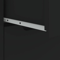 OMAXI Příborník VISNES černý 60x40x73 cm kompozitní dřevo 783141