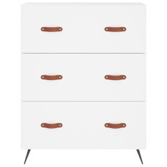 OMAXI Komoda bílá 69,5 x 34 x 90 cm kompozitní dřevo 864231