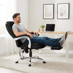 OMAXI Kancelářská židle Rubia s masážní funkcí imitace kůže 373344