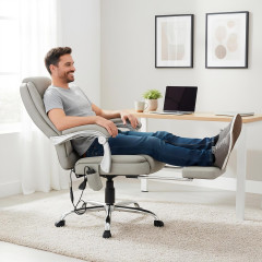 OMAXI Kancelářská židle Rubia s masážní funkcí imitace kůže 373382