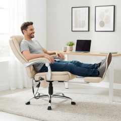 OMAXI Kancelářská židle Rubia s masážní funkcí imitace kůže 373405