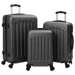 OMAXI Kufr se zámkem 3 pcs Tmavě šedá 50 x 31 x 78 cm ABS plast 886415