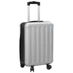 OMAXI Kufr se zámkem Stříbrná 34 x 23 x 55.5 cm ABS plast 886422