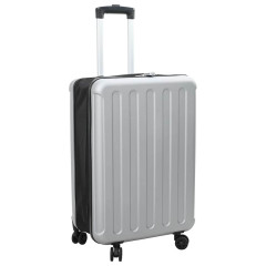 OMAXI Kufr se zámkem Stříbrná 43 x 27 x 66 cm ABS plast 886439