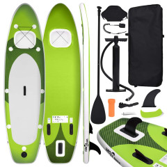 OMAXI Nafukovací SUP paddleboard a příslušenství zelený 330x76x10 cm 652169