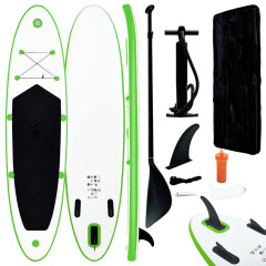 OMAXI Nafukovací SUP paddleboard s příslušenstvím zeleno-bílý 087954