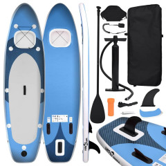 OMAXI Nafukovací SUP paddleboard s příslušenstvím modrý 300x76x10 cm 652107