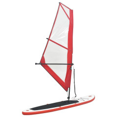 OMAXI Nafukovací Stand Up Paddleboard s plachtou červeno-bílý 769776