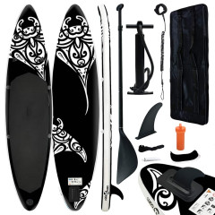OMAXI Nafukovací SUP paddleboard s příslušenstvím 305x76x15 cm černý 088074