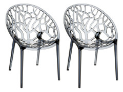 OMAXI Sada 2 stohovacích židlí CRYSTAL 621490