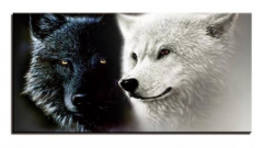 Etos ArtSailing Gallery 1 dílné obrazy - Black and White vlci