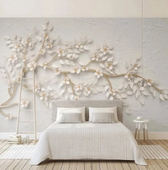 Solution Media 3D tapeta - Zlatá větev s květy MU2967