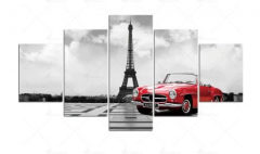 Etos ArtSailing Gallery 5 dílný obraz na plátně -  Eiffelova věž 2