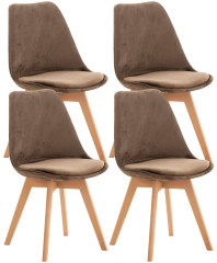 OMAXI Sada 4 židlí Linares velvet 442903
