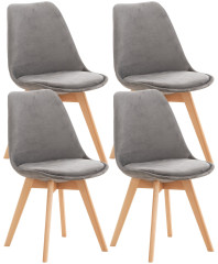 OMAXI Sada 4 židlí Linares velvet 442934