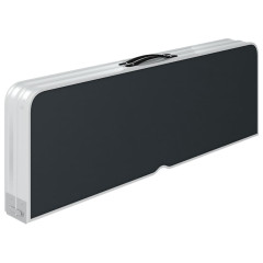 OMAXI Skládací kempingový stůl se 2 lavicemi hliník šedý 768076