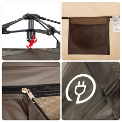 OMAXI Rybářský stan pro 4 osoby hnědý rychloupínací 458354