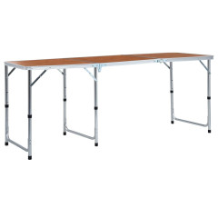 OMAXI Skládací kempingový stůl hliník 180 x 60 cm 767987