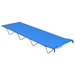 OMAXI Kempingová postel 180 x 60 x 19 cm oxfordská látka ocel modrá 136898