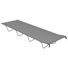OMAXI Kempingová postel 180 x 60 x 19 cm oxfordská látka a ocel šedá 136928
