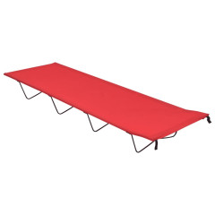OMAXI Kempingová postel 180 x 60 x 19 cm oxfordská látka ocel červená 136911