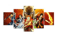 Etos ArtSailing Gallery 5 dílný obraz na plátně -  Japonský avatar the Last Airbender
