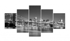 Etos ArtSailing Gallery 5 dílný obraz na plátně-  Brooklyn Bridge
