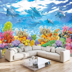 Solution Media 3D tapety - Delfíni na útesu MU476