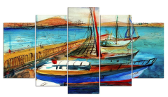 Etos ArtSailing Gallery 5 dílný obraz na plátně - Přístav